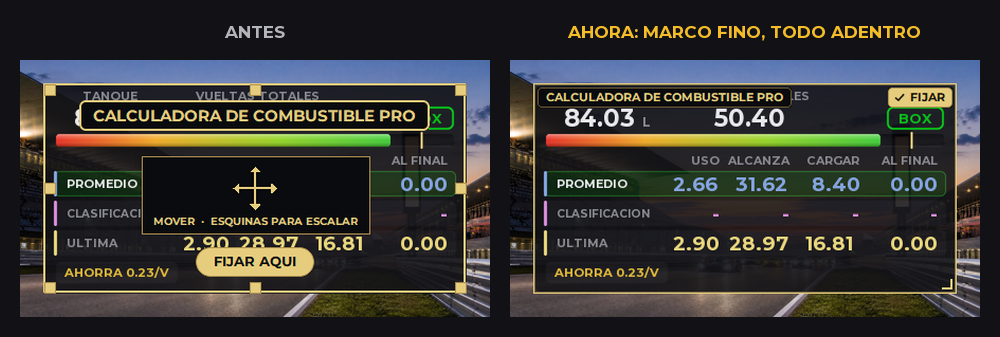 El modo mover antes y ahora
