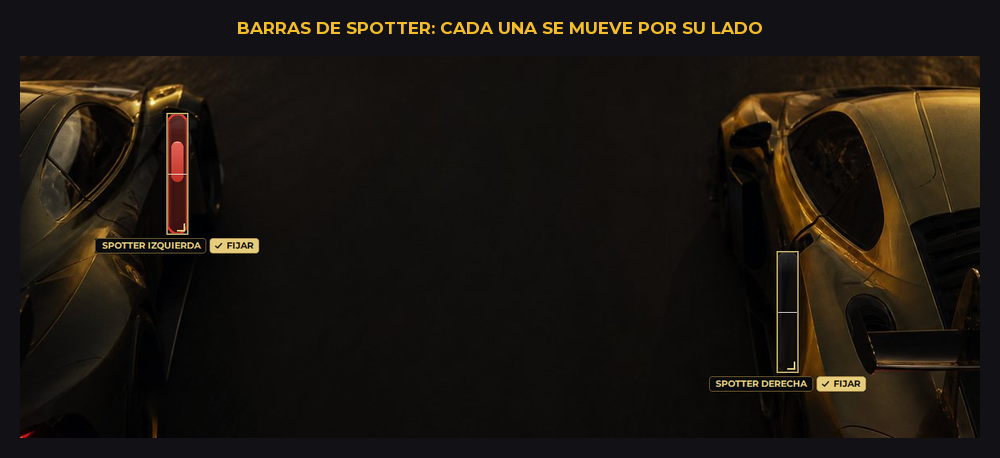 Las barras de spotter separadas en el modo mover